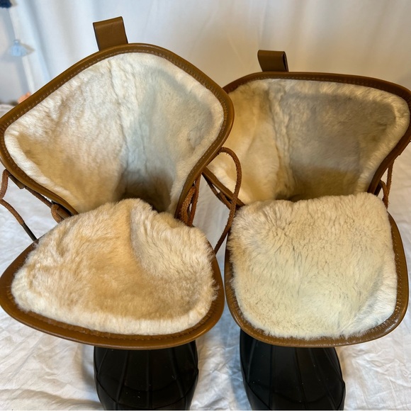 Tory Burch Argyll Jackson Suede Duck Boots Women’s Sz9 Winter Fur Brown - Picture 7 of 7